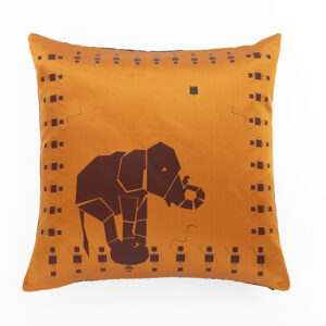 Kissen Jumping Elefants I (Ocker)